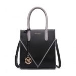 LG2255 – Miss Lulu Rectangular Soft Leather Cross Body Bag – Black