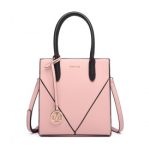 LG2255 – Miss Lulu Rectangular Soft Leather Cross Body Bag – Pink