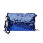 LH1765 – Miss Lulu Sequins Clutch Evening Bag – Navy