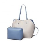 LH1908 – MISS LULU 2 PIECE MULTI-WAY SHOULDER TOTE BAG – GREY