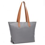 LH2240 – Miss Lulu Casual Waterproof Shopping Tote Bag – Grey
