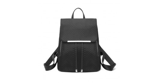 LH2358 – Miss Lulu Lightweight And Elegant Daily Backpack – Black