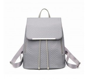 LH2358 - Miss Lulu Lightweight And Elegant Daily Backpack - Grey