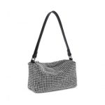 LH2407 – Miss Lulu Luxurious Rhinestone Crystal Evening Handbag – Silver