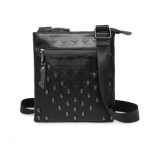 LH2419 – Miss Lulu Stylish Gothic Skull Embossed PU Leather Crossbody Messenger Bag with Metal Accents – Black