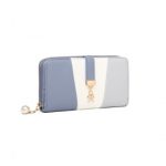 LP2030 – Miss Lulu Tri Colour Women’s Leather Look Purse – Azure