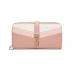 LP2215 – Miss Lulu Mixed Colour Women’s Leather Look Clutch Purse – Pink