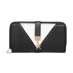 LP2216 – Miss Lulu Two Tone Women’s Leather Look Clutch Purse – Black
