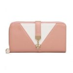 LP2216 – Miss Lulu Two Tone Women’s Leather Look Clutch Purse – Pink