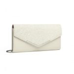 LP2312 – Miss Lulu Lace Envelope Flap Clutch Evening Bag – Beige