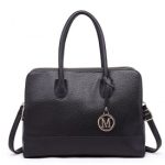 LT1726 – Miss Lulu Textured PU Leather Medium Size Classic Tote Bag Shoulder Bag