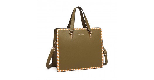 LT1953 - Miss Lulu Stripe Design Shoulder Bag - Green