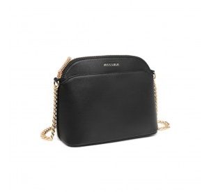 LT2101 - Miss Lulu Cross-Body Sleek Handbag - Black