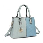 LT2352 – Miss Lulu Modern Elegance PU Leather Lady’s Tote – Blue