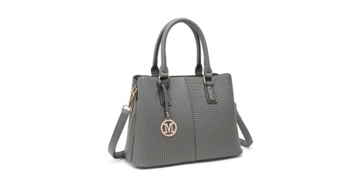 LT2352 - Miss Lulu Modern Elegance PU Leather Lady's Tote - Grey