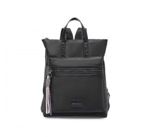 LT2355 - Miss Lulu Signature Style Backpack With Unique Details - Black