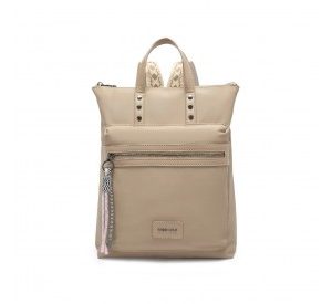 LT2355 - Miss Lulu Signature Style Backpack With Unique Details - Khaki