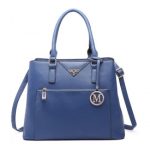 LT6611 – Miss Lulu Front Pocket Multi Compartment Briefcase Shoulder Bag Navy