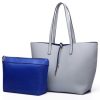 LT6628 – Miss Lulu Women Reversible Contrast Shopper Tote Bag Grey