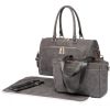 LT6638 – Miss Lulu Leather Look Maternity Changing Shoulder Bag Grey