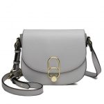LZ1831 – MISS LULU CROSS BODY SADDLE BAG – GREY