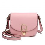 LZ1831 – MISS LULU CROSS BODY SADDLE BAG – PINK
