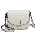 LZ1831 – MISS LULU CROSS BODY SADDLE BAG – WHITE