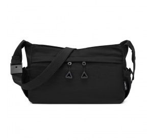 MSM2424 - Miss Lulu Ultra-Light Water-Resistant Urban Casual Commuter Crossbody Bag - Black