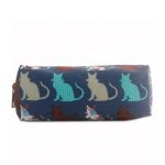 PC-CT – Miss Lulu Canvas Pencil Case Cat Navy