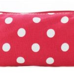 PC-D – Miss Lulu Canvas Pencil Case Polka Dot Plum