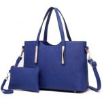 S1719 – Miss Lulu Pu Leather Handbag & Purse – Navy