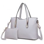 S1719 – Miss Lulu Pu Leather Handbag & Purse – White