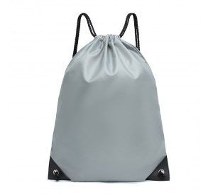 S2020 - Kono Polyester Drawstring Backpack - Grey