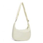 S2314 – Water-resistant Portable Crescent Shoulder Cross Body Bag – Beige