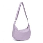 S2314 – Water-resistant Portable Crescent Shoulder Cross Body Bag – Purple