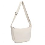 S2415 – Portable Water-resistant Nylon Crossbody Bag With Comfortable Cotton Strap – Beige