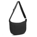 S2415 – Portable Water-resistant Nylon Crossbody Bag With Comfortable Cotton Strap – Black